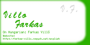 villo farkas business card