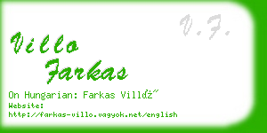 villo farkas business card